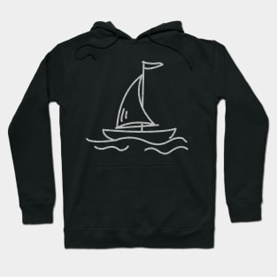 'Nautical Sailboat' Cute Ocean Water Gift Hoodie